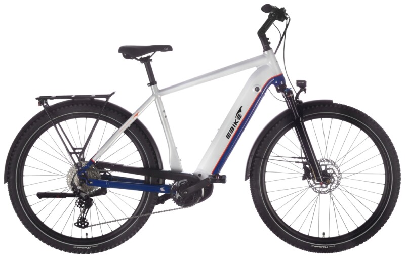 TREKKING Pro Diamant 55 ( Silber - Dunkel Blau Glanz ) - CX / 500 Wh / Purion / Alivio 9 / XCR34